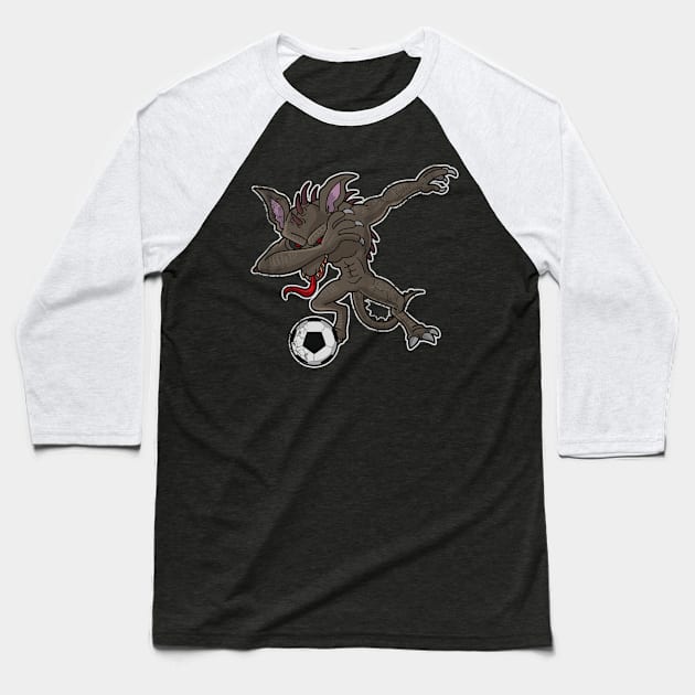 Dabbing Chupacabra Soccer Dab Baseball T-Shirt by E